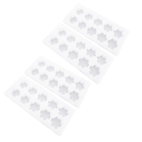 HOMSFOU 2 juegos de 10 bandejas de huevos de espuma, soporte para hueveras, soporte para cáscaras de huevos, contenedor de espuma vacía, soporte para huevos, embalaje, soporte para contenedores,