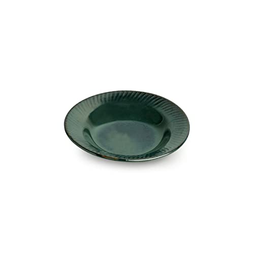 Image of ExclusiveLane Ceramic Quarter Plates Side Plates for Snacks Serving | 'Coral Reef' Hand Glazed Studio Pottery Ceramic Plates Pasta Plates Serving Plates (Set of 1, Dishwasher & Microwave Safe)