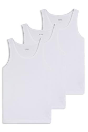BOSS Herren Tank Top, 3er Pack Classic, White, M