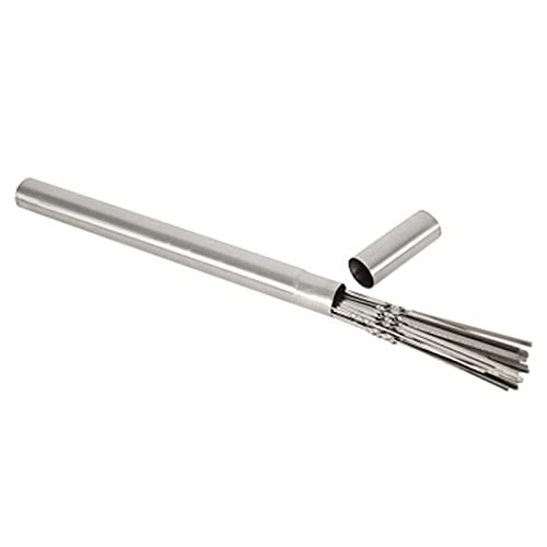 Durevole 100/50 pezzi Spiedini per barbecue piatti in acciaio inossidabile riutilizzabili bbq Stick per aghi per attrezzi da picnic da campeggio all'aperto con scatola di immagazzinaggio per barbecu