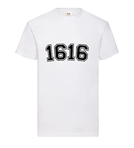T-shirt pour homme blanc grande taille XXXL coupe classique 1616