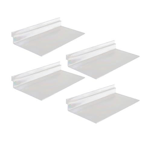 JEWEDECO 4pcs Shoe Shelves Sneaker Display Shelf Plastic Slatwall Shoe Hanging Rack Suitable for Slatwall Home and Shop Window