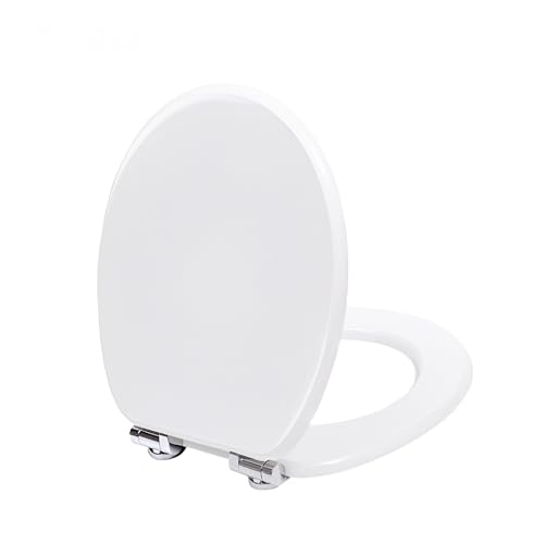 TODOT Abattant WC avec Frein de Chute Silencieux, Lunette de Toilette en Bois MDF, Finition Laquée...