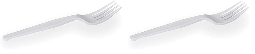 Dixie 6.104" Medium-Weight Polystyrene Plastic Fork by GP PRO (Georgia-Pacific), White, FM217, (Case of 1,000), 1 box of 1000 (Pack of 2)