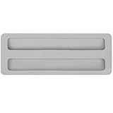 GARVALON Toaster Abdeckung aus Silikon 27,4cm für 2 Scheiben Schutzdeckel für Haushaltsbrotbackautomaten Zwei Stück Staubschutzhülle für Küchengeräte Grau