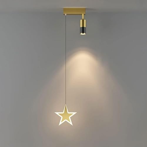 Plafonnage à de chambre pour enfants moderne LED dorée avec projecteur rotatif 360° GWJKG