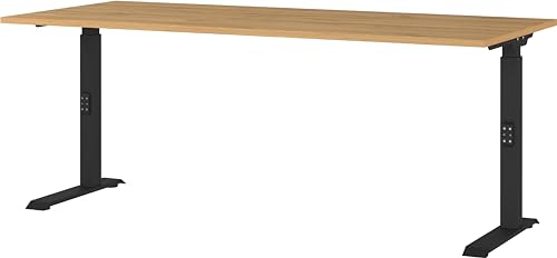 Germania Schreibtisch 7912-582, in Grandson-Eiche-Nb./Schwarz...