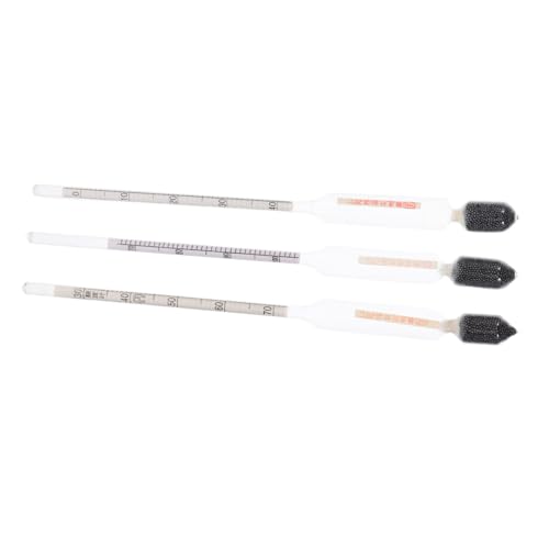 HEALLILY 3pcs Maple Syrup Hydrometers Sugar Measure Gauge Beer Wine Scales Syrup Density Meter