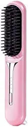 Escova alisadora sem fio recarregável com íons negativos - alisamento/modelagem 2 em 1, compacta e portátil(Rosa)