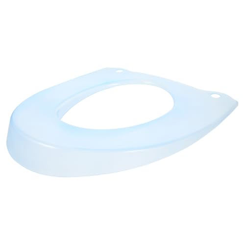 OSALADI Funda para Asiento de Inodoro de PVC Azul Almohadilla para Inodoro Cojín Plástico Lavable para Baño Práctico Accesorio Higiénico y Cómodo