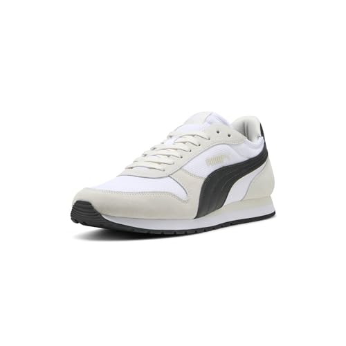 PUMA Men's ST Miler Shoes, White-Black-Vapor Gray, 7.5