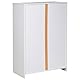 Büroschrank grau/weiß 117 x 80 x 40 cm abschließbar offenes Ablagefach Zehna