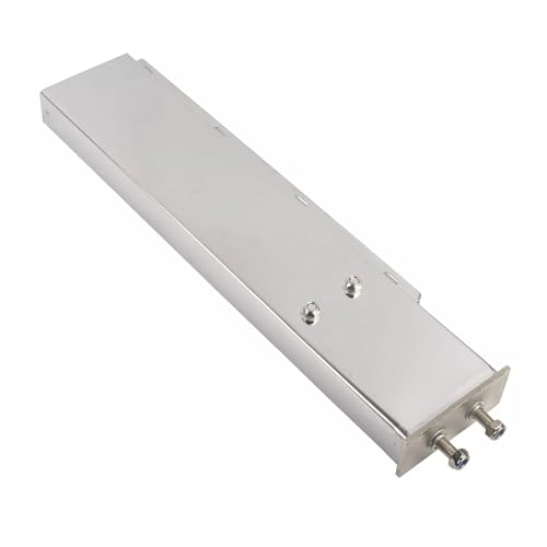 Image of Chrome Straight Spring Loaded Mud Flap Hanger Bracket Mudflap Holder 30 inch Length 2.5 inch Bolt Pattern with Oval Light Cutouts Compatible with Semi Trucks