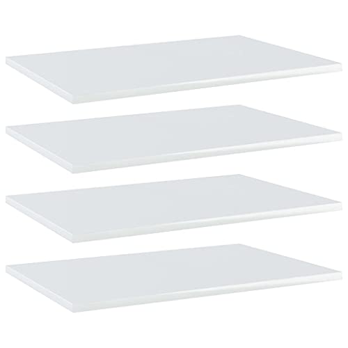 Kthlbrh (Quick Delivery) Can Be Combined With Other Products, Bookshelf Cabinets, Bathroom Cabinets, Floating Shelves, Etc. Bookshelf Boards 4 Pcs High Gloss White 23.6"X15.7"X0.6" Chipboard #TOP8