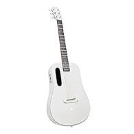 LAVA ME AIR Portable Carbon Fiber Electric-Acoustic Guitar. Travel Guitar for Beginners with Onboard Effects and Magnetic Pickup.SILVER GUITARS LAVA SILVER