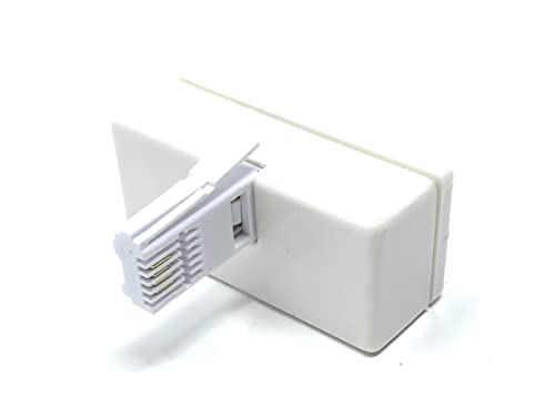 DRUT BT 1x BT Plug - 2x BT Sockets Telephone Splitter BT Phone Lines T Shaped Cable Adapter, White (Two Way) - Image 2