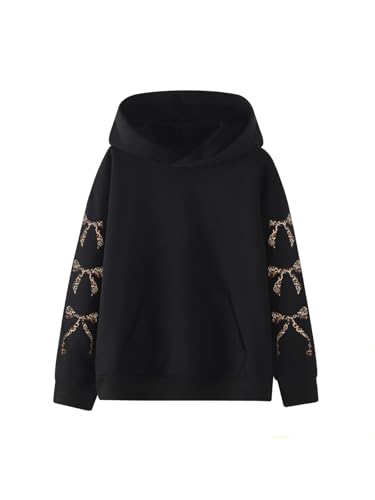 Image of WELAKEN Cotton Hoodie Sweatshirt for Girls Kids & Teens Long Sleeve Pullover with Kangaroo Pocket