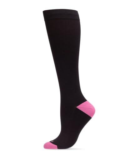Image of MeMoi Wellfit Unisex Solid Nylon 15-20mmHg Graduated Compression Socks