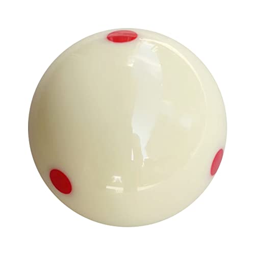 Terizger Billiard Pro Cup Cue Ball Regulation Size 2-1/4 Pool Training Cue Ball with 6 Red Dots (Red Dot)