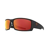 Spy General 1800000000005 66MM Rectangle Sunglasses for Men +BUNDLE with ACCESSORY EYEWEAR KIT (Dale Jr Matte Black/Happy Gray Green with Orange Spectra Mirror)