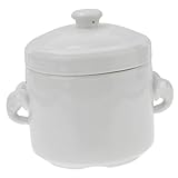 MUCKLILY Terracotta Cooking Pot Steaming Pot Lid Ceramic Egg Steaming Bowl Lidded Soup Bowl