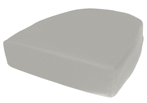 Cushion Source Rounded Back Seat Cushion, 19.5" x 20" x 5" deep Indoor and Outdoor Durable seat Cushion Made with Fade Resistant Sunbrella Fabric, Hidden Zipper, Sunbrella Canvas Granite