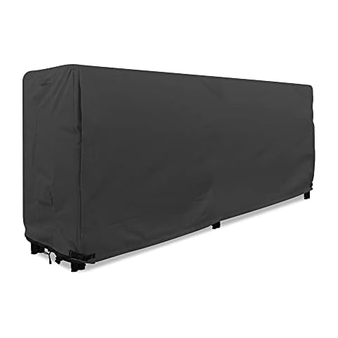 KHOMO GEAR - Firewood Rack Cover 8 foot - Heavy Duty - Black Cover