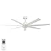 Lucci air Deckenventilator Airfusion Atlanta, Ventilator mit Beleuchtung, Deckenlüfter mit 7 leichten ABS-Flügeln, Ø 142 cm