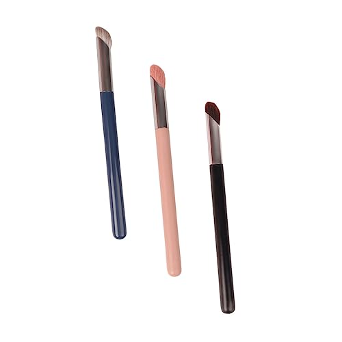 WOFASHPURET 3pcs Nose Makeup Brushes Flat Concealer Blending Brush Set for Women for Smooth Application Random Color