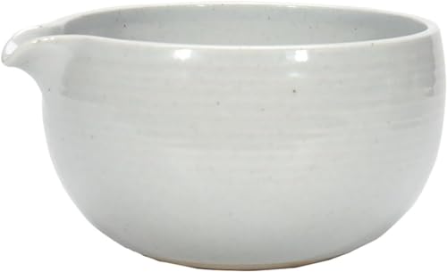 抹茶碗 陶器 和風 抹茶 茶碗 茶 抹茶 茶碗 伝統的 陶磁器 和風 抹茶茶碗 抹茶を点てる道具 注ぎ口付きお茶会 禅茶道 人気 ギフト 贈り物 (ホワイト-A)