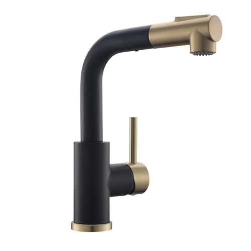 Image of GIMILI Bar Sink Faucet Black and Gold Single Hole