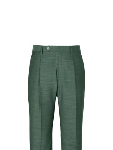 Paul Fredrick Men's Performance Blend Single Pleat Suit Pants2