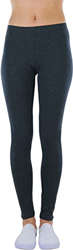 Image of ToBeInStyle Women's Skinny Fit Cotton Full Length Leggings Tights - Regular and Plus Sizes