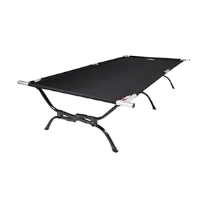 TETON Sports Camping Cot with Patented Pivot Arm – Folding Camping Cot for Car & Tent Camping – Durable Canvas Sleeping Cot – Portable Camping Accessory