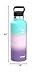 Vmini Water Bottle - Standard Mouth Stainless Steel & Vacuum Insulated Bottle, New Straw Lid with Wide Handle, Gradient Mint+Pink+Purple & 22 oz