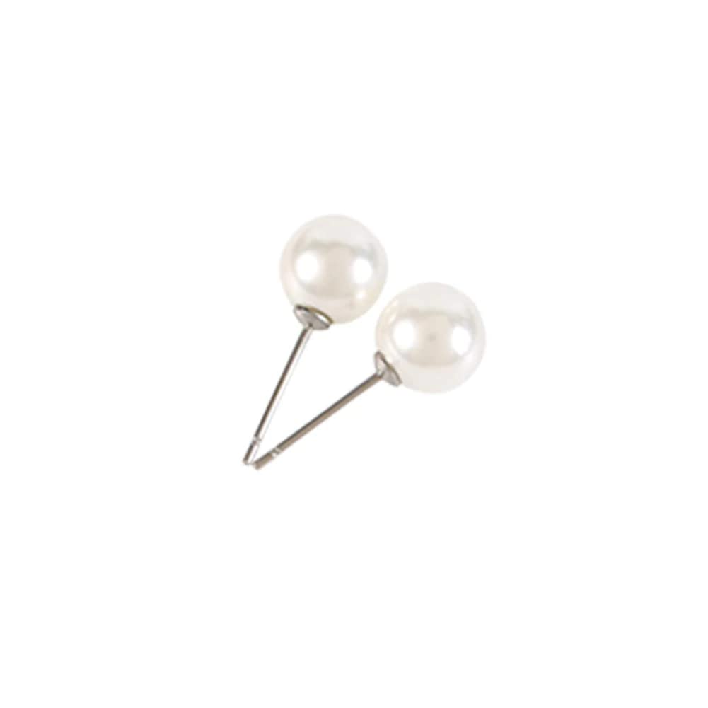 KliSa White 8mm Glass Imitation Pearls Necklace Bracelet Earring