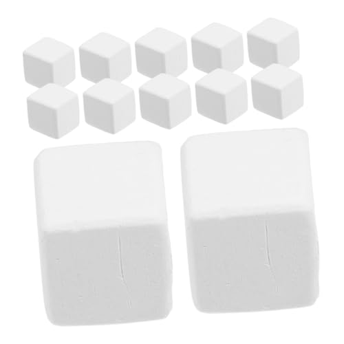 Mipcase 12pcs Pet Hermit Crab Pool Live Hermit Crabs for Sale Euchre Cube with Words Cold Food Shipping Boxes Reptile Accessories for Habitat Sand Mineral White