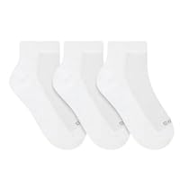 SELENE Kit 3 Meia Cano Curto Confortável C/Pontos de Transpiração Feminino Adulto, 3 Branco, 34-39