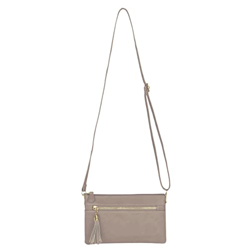 Image of Solene Women's Lightweight Multi Compartment Wristlet Clutch Wallet Crossbody Bag