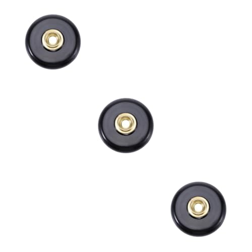 FAVOMOTO 3pcs Cello Stop Holder Non-slip Base Plastic Bass End Pin Stand 9cm Diameter Scratch-free Glossy Dark Walnut