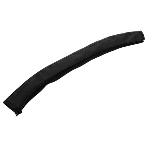Kisangel Funda para Manillar y Protector del Reposabrazos de Cochecito de Ñiño de Cuero Negro Cremallera, Lavable y Acolchada, Cubierta para Asa Cómoda y Duradera, Accesorio para Cochecito