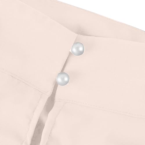 HGps8w 2 Piece Outfits for Women Dressy Satin Mock Neck Sleeveless Crop Top Blouse & Wide Leg Pants Elegant Office Party Sets4