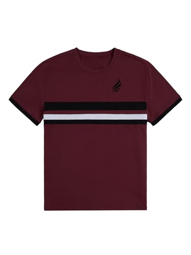 Image of RoseSeek Men's Color Block Short Sleeve Tee Shirts Casual Crewneck T Shirt Trendy Summer Tops