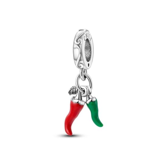 Chili Red Pepper Dangle Charm, Chili Pepper Charm, Sterling Silver, Gift For Wife, Women, Friends, Family, Compatible To Pandora4