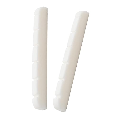 CIMAXIC Adjustable Guitar Bridge Nut Electric Guitar Nut 6 String for Acoustic Real Cow Bone Full Connection Tightly Locking