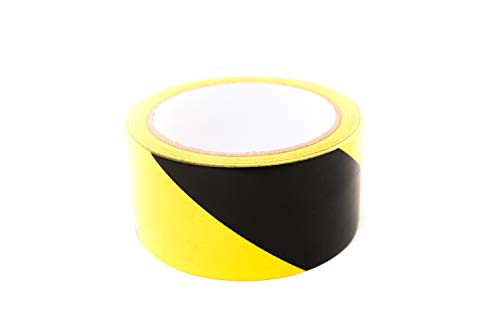 Bertech Safety Warning Hazard Floor Tape, 2 Inch X 54 Feet, Black And Yellow Stripes #TOP2