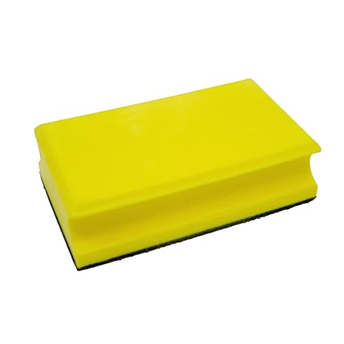 Tofficu 71x120mm Hand Sanding Block Pu Grinding Disc Polishing Tool Sticky Disk Suction Cup for Wood/auto Sanding