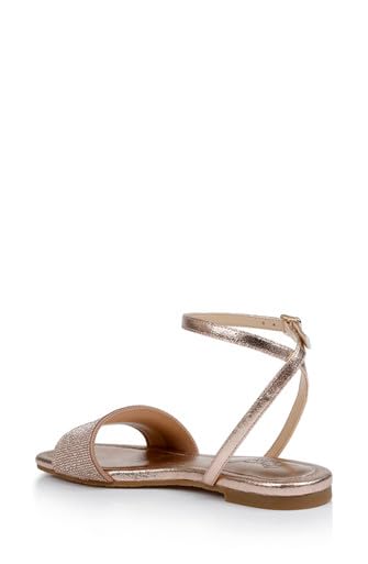Jewel Badgley Mischka Hadley Flat Sandals with Ankle Strap4