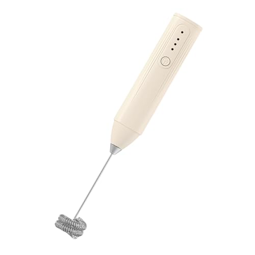 Espumador de leche de café, varita eléctrica duradera, batidor de mano recargable, máquina de espuma ajustable de 3 velocidades con potente motor, herramienta de cocina compacta para latte, capuchino
