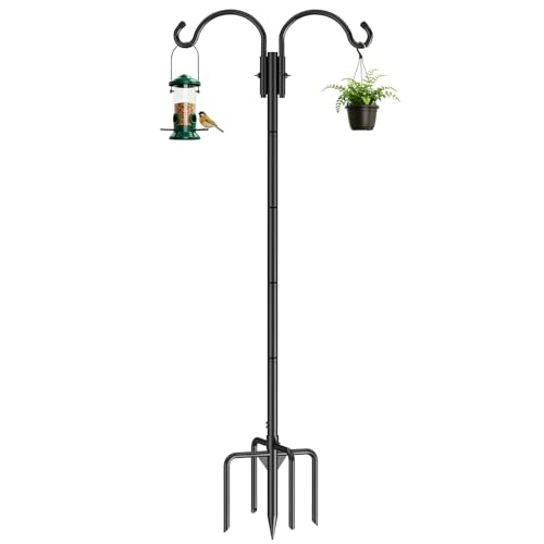 Image of GOFORWILD 1 Pack Adjustable 84inch Double Shepherds Hook for Outdoor